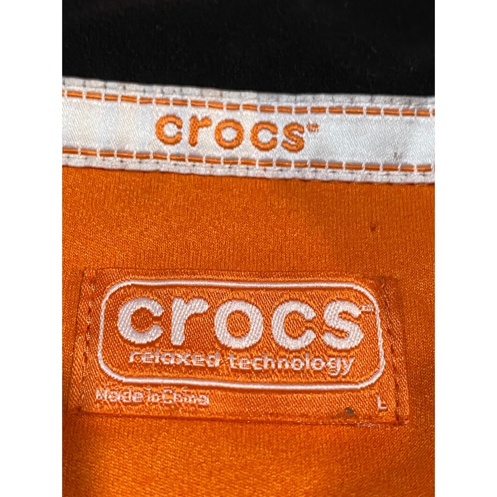 Crocs Relaxed Technology Mens Orange Quarter Zip Windbreaker Jacket Large L - Picture 4 of 10